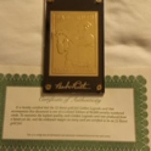 Babe Ruth 22 karat gold foil card.